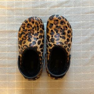 cheetah crocs